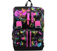 Seven Rucksack, Backpack für Schule, Uni & Freizeit, Erweiterbarer Schulranzen, Geräumige Schultasche für Teenager, Mädchen und Jungen, Extra Platz, schwarz/pink, BIG IRIDESCENT