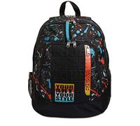 Seven Rucksack, Backpack für Schule, Uni & Freizeit, Geräumige Schultasche für Teenager, Mädchen, Jungen, Gepolsterter Schulranzen; mit Laptopfach -Advanced Personal Art, schwarz