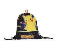 SEVEN Rucksack Easy Bag Schule Pokemon,Kindergarten und Freizeit, Blau und Gelb, Kinder und Jugendliche, Brotbeutel, Schwarz, Gelb, Blau, Orange, Taglia unica, Casual
