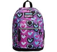 SEVEN Rucksack New FIT Glossy Girl Backpack für Schule, Uni & Freizeit, Geräumige Schultasche für Teenager, Mädchen und Jungen, mit Trinkflaschenfach, rosa, italienisches Design