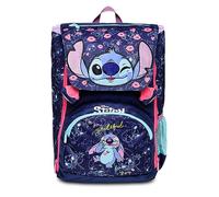 Seven Rucksack, Schulranzen für Grundschule, Tornister ab 1. Klasse, Erweiterbar, Extra Volumen; Geräumige Schultasche für Mädchen und Jungen LILO & STITCH violett