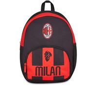 Seven Rucksack Small Milan, Rot Schwarz, Monofach-Rucksack mit Trinkflaschentasche und Fronttasche, 14 Liter Fassungsvermögen, für Kinder, Kindergarten
