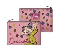 Seven Schneewittchen und die 7 Zwerge Schule Clutch mit Reißverschluss, Rosa, Kosmetiktasche und persönlicher Artikel, Reisezubehör für Reisen und Freizeit, Mädchen und Mädchen, Rosa, Taglia Unica