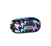 Seven Schulbeutel Round Plus, mehrfarbig, Innentasche mit Reißverschluss und elastischen Stiftschlaufen, Zubehör Rucksack, Grundschule, Mittel- und Oberschule, Mädchen und Mädchen, mehrfarbig, Taglia