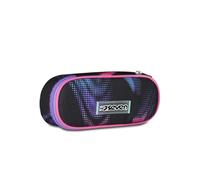 Seven Schulbeutel Round Plus, schwarz, Innentasche mit Reißverschluss und elastischen Stiftschlaufen, Zubehör Rucksack, Grundschule, Mittel- und Oberschule, Mädchen und Mädchen, Schwarz , Taglia Unica