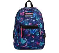 Seven Schulranzen, Geräumige Schultasche für Teenager, Mädchen und Jungen, mit Trinkflaschenfach und USB-Anschluss, für Schule, Sport, Freizeit, Geschenkidee, violett