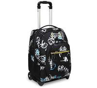 Seven Schulranzen mit Rollen, Schulrucksack jungen 1. klasse, Rucksack mit Trolley Funktion, 2 in 1 Trolley, schwarz