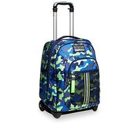 Seven Schulranzen mit Rollen, Schulrucksack Jungen 1. klasse, Rucksack mit Trolley Funktion, 2 in 1 Trolley, blau/grün