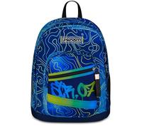 Seven Schulranzen New Fit, für Schule Sport Freizeit, ab 1. Klasse, für Mädchen und Jungen, gepolsterter Rucksack,mit Trinkflaschenfach, dunkelblau