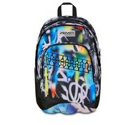 Seven Schulrucksack Dual Buzzy Note Boy, Doppelfach, Blau, 32 l, multifunktional, ausgestattete Tasche, Seitentasche für Trinkflasche, PC-Fach, mittlere und obere Schule, Kinder, Jungen