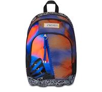 Seven Schulrucksack Dual, Schulranzen für Schule, Freizeit, Geräumige Schultasche für Teenager, Mädchen, Jungen, Gepolsterter Schulranzen; mit Laptopfach, Mehrfarbig