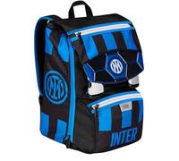Seven Schulrucksack, erweiterbar F.C. Inter Fußball - bis zum Gewinn, schwarz und blau - Doppelter Rucksack mit Reißverschluss, mit Trinkflaschenhalter, Kinderrucksack