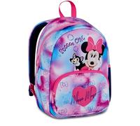 Seven Schulrucksack Minnie, Rosa, 14 L, Einfach, Fronttasche, Trinkflasche, multifunktional, Kindergarten, Freizeit, Reisen, Mädchen