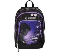 Seven Schulrucksack Mittwoch - BE THE STRANGE YOU WANT TO - Rucksack mit Doppelfach - Trinkflaschentasche, Rucksack Mädchen Mercoledi - Maxi Fassungsvermögen, violett, Taglia unica, Rucksack Backpacks