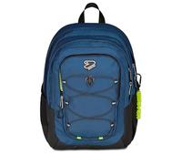 Seven Schulrucksack Tech Line, Blau, Doppelfach, 29 L, Mittel- und Oberschule, Rucksack für Mädchen und Jungen