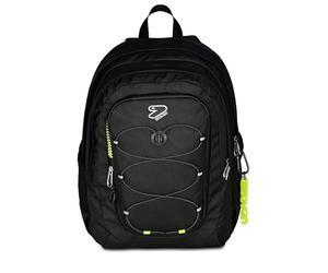 Seven Schulrucksack Tech Line, Schwarz, Doppelfach, 29 L, Mittel- und Oberschule, Rucksack für Jungen und Mädchen