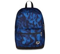 Seven Schulrucksack The Double Pro XXL, Blau, 34 l, Doppelfach, passende kabellose Kopfhörer, PC-Tasche, Seitentasche für Trinkflasche, Fronttasche, Mittel- und Oberschule, Kinder, Jugendliche