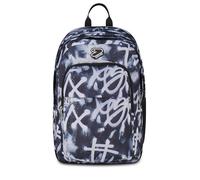 Seven Schulrucksack The Double Pro XXL Detach, Schwarz, 34 l, Doppelfach, kabellose Kopfhörer im Lieferumfang enthalten, abnehmbarer und wendbarer Rucksack, PC-Tasche, Mehrzwecktaschen, mittlere und