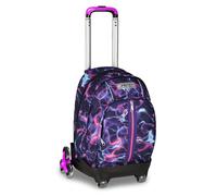 Seven Schultrolley Comby mit 8 Rädern ELECTICVIBE GIRL, Violett, 31 l, zerlegbar, Verwendung als Rucksack, Mehrzwecktaschen, PC-Tasche, faltbarer Rahmen, Teleskopstange, Grund- und Mittelschule