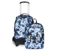 Seven Schultrolley Jack 3 Räder, grau, Rucksack mit abnehmbarem Wagen, 37 l, Trinkflasche, abnehmbarer Rucksack, vielseitig und geräumig, für Grund- und Mittelschule, Kinderrucksack