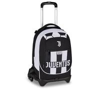 Seven Schultrolley Jack mit 3 Rädern, Schwarz, 33 l, abnehmbar, Cross-Over System, 3 in 1, Verwendung als Rucksack, Fronttasche, Grund- und Mittelschule, Kinder, Jungen, Fußball, offizielles Produkt