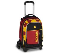 Seven Schultrolley Jack mit 3 Rädern, Schwarz, 33 l, abnehmbar, Cross-Over System, 3-in-1, Verwendung als Rucksack, Fronttasche, Grund- und Sekundarschule, Kinder, Fußball, offizielles Produkt