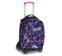 Seven Schultrolley Jack mit 8 Rädern Detach ElectricVIBE GIRL, Violett, 34 l, zerlegbar, abnehmbarer Rucksack, 4-in-1, Cross-over System, multifunktionale Taschen, Grund- und Mittelschule, Mädchen