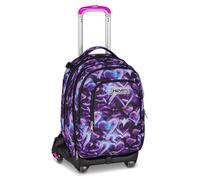 Seven Schultrolley Jack mit 8 Rädern Detach Lovepasss, violett, 34 l, zerlegbar, abnehmbarer Rucksack, 4 in 1, Cross-over System, multifunktionale Taschen, Grund- und Mittelschule, Mädchen, Mädchen