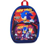 Seven Sonic Kindergartenrucksack, Blau, Fronttasche mit Reißverschluss, Tasche für Trinkflasche, Kindergarten und Freizeit, Kinder, Rucksack, blau, Taglia unica, Casual