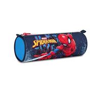 Seven Spiderman Federmäppchen für die Schule Tombolotto, blau, ovales Federmäppchen für Stifte, Bleistifte und Zubehör, Federmäppchen Rucksack für Schule, Grundschule, Kinder, blau, Modern