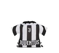 Seven Sportbeutel Juventus, Schwarz, Kordelzug, platzsparend, Kinder, Jungen, Schule, Sport, Freizeit, Reisen, Geschenkidee, offizielles Produkt