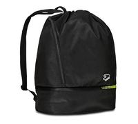 Seven Sportbeutel, Turnbeutel, Schultasche, Öffnung mit Kordelzug, Schule-Freizeit-Sport, Separates Fach für Schuhe - Kinder und Jugendliche, Schwarz