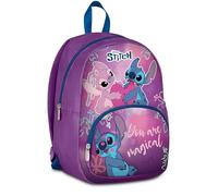 Seven Stitch Schulrucksack, Violett, 14 L, Einfach, Fronttasche, Trinkflasche, multifunktional, Kindergarten, Freizeit, Reisen, Mädchen