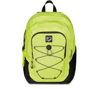 Seven Tech Schulranzen, Geräumige Schultasche Rucksack für Teenager, Mädchen Jungen, Tornister mit Doppelfach, reflektierende Einsätze, Trinkflaschenfach-Laptopfach, gepolstert, gelb