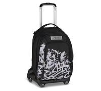 Seven Trolley Jack Detach Plumy Line Boy – 8 Räder, 34 l, Schwarz, 4-in-1, abnehmbarer Rucksack