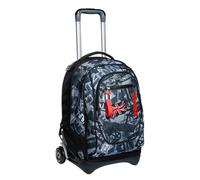 Seven Trolley, Rucksack mit Trolleyfunktion, 3 in 1, Schulranzen mit Rollen, Abnehmbarer Rucksack, ab 1. Klasse, für Schule, Gymnasium, Reisen&Freizeit, Mädchen&Jungen, Mehrfarbig, New TECH Keep Flag