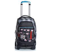 Seven TROLLEY, Rucksack mit Trolleyfunktion, Schulranzen mit Rollen, 3 in 1, Abnehmbarer Rucksack, ab 1. Klasse, für Schule, Gymnasium, Reisen&Freizeit, Mädchen&Jungen, mehrfarbig, JACK-2WD SPACECHECK