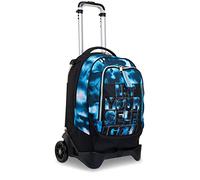 Seven Trolley, Rucksack mit Trolleyfunktion, Schulranzen mit Rollen, 3 in 1, Abnehmbarer Rucksack, ab 1. Klasse, für Schule, Gymnasium, Reisen&Freizeit, Mädchen&Jungen, Mehrfarbig, JACK-3WD DIP & Sky