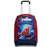 Seven Trolley Spiderman, 2 in 1, Schulranzen mit Rollen, Rucksack mit Trolleyfunktion für Kinder, ab 1. Klasse, für Schule, Reisen, Mädchen&Jungen; rot/schwarz; Superheroes