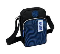 Seven Umhängetasche für Herren - F.C. Inter Fußball - Öffnung mit Reißverschluss - Gürteltasche für Jungen - Interistenfan - Gadget Fußball Serie A, Schwarz und Blau., Taglia Unica, rucksack