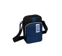 Seven Umhängetasche für Herren - F.C. Inter Fußball - Öffnung mit Reißverschluss - Gürteltasche für Jungen - Interistenfan - Gadget Fußball Serie A, Schwarz und Blau., Taglia Unica, rucksack