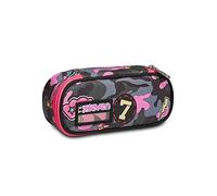 Seven Unisex - Bambini und Ragazzi Portapenne Sevenâ Round Plus - Camoulove Girl PORTAPENNE SevenÂ Round Plus - CAMOULOVE Girl, Grau/Rosa, Einheitsgröße