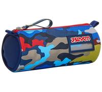 Seven Unisex Kinder Beutel mäppchen, Rot/Blau/Hellblau, 21 Centimeters