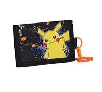 SEVEN Unisex Kinder Portafoglio Pikachu Reisezubehör-Brieftasche, Schwarz