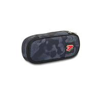 Seven Unisex Stifthalter Round Plus Stiftehalter Round Plus Smoke Camo, Wolken Grau/Schwarz, 10x23x5,5 cm