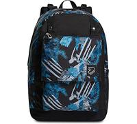 Seven Wende-Rucksack, aus nachhaltigem Stoff, Geräumige Schultasche für Teenager, Mädchen & Jungen, 2 Muster, für Schule, Sport&Freizeit, Doubleface; grau/blau, Greenish NET