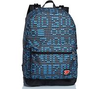 Seven Wende-Rucksack, aus nachhaltigem Stoff, Geräumige Schultasche für Teenager, Mädchen & Jungen, 2 wechselbare Muster, für Schule, Sport&Freizeit, Doubleface; mit Ledplatte, schwarz/blau, LEDWALL