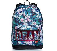 Seven Wende-Rucksack, aus nachhaltigem Stoff, Geräumige Schultasche für Teenager, Mädchen und Jungen, 2 Muster, für Schule, Sport und Freizeit, Doubleface mit Trinkflaschenfach - mit Kopfhörer