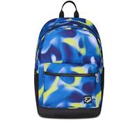 Seven Wende-Rucksack, Schulranzen für Mädchen und Jungen, Tornister Schule Gymnasium Sport Freizeit, mit Flaschenfach, Laptopfach, mit Kopfhörern, gepolstert, extra Tasche, blau-grün