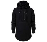SevenDwarf Herren Sweatshirt Hoodie Jacke Gothic Rollkragen Reißverschluss Assassins Creed Lange Lose Fleece Outwear, Schwarz, L